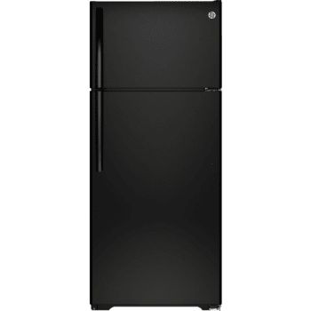GE 18 Cubic Feet Top Mount Refrigerator, Energy Star, Black | HD Supply