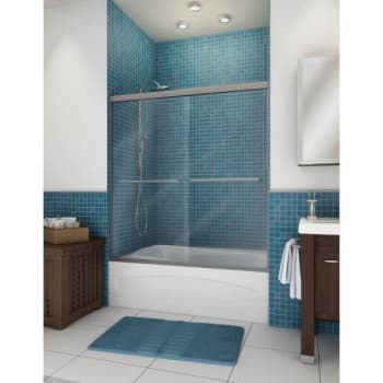 MAAX® Frameless By-Pass Tub Door Clear Glass 57-3/8H x 54 To 59-1/2"W