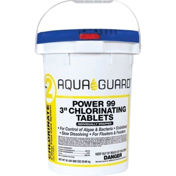 AquaGuard®  Power 99 3 in 50 Lb Chlorine Tablets w/ Shock