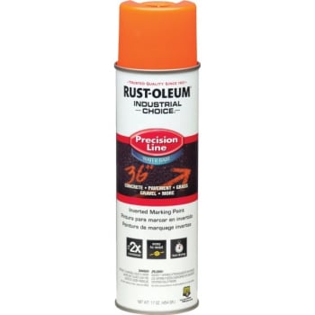 Rust-Oleum Inverted Marking Paint - Fluorescent Orange, Water, 17 Oz, Case Of 12