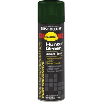 Rust-Oleum Performance Enamel Gloss Spray Paint, 15 Oz, Hunter Green, Case Of 6