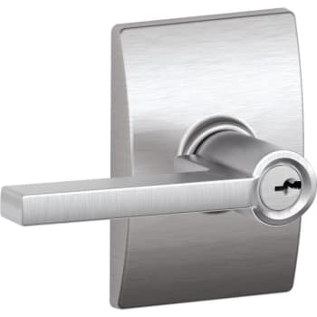 Image for Schlage® Latitude F Series Lever with Century Trim, Entry, Grade AAA, Satin Chrome from HD Supply