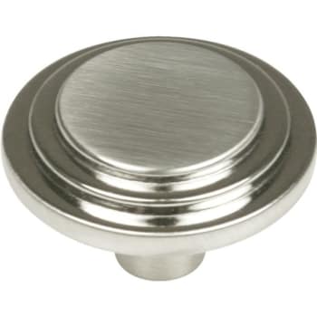 Ultra Hardware® Round Stepped Knob, Satin Nickel, Package Of 25