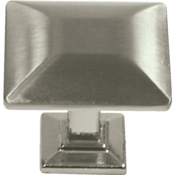 Ultra Hardware® Square Knob, Satin Nickel, Package Of 25