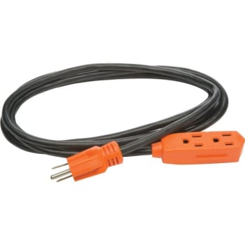 Image for Prime Wire & Cable® SJTW 8 ft 15 Amp Indoor/Outdoor Workshop Extension Cord (Black/Orange) from HD Supply