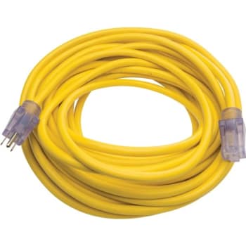 Prime Wire & Cable® Sjtw 50 Ft 15 Amp 12/3-Gauge Outdoor Power Extension Cord (Yellow)