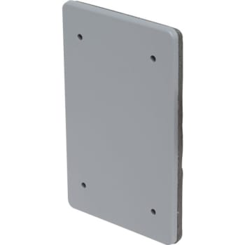 Image for TAYMAC 1-Gang Plastic Blank Weatherproof Cover (Gray) from HD Supply
