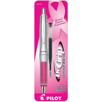 Image for Pilot Dr. Grip 1.0 MM Black Medium Breast Cancer Awareness Ballpoint Pen from HD Supply