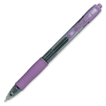 Image for Pilot G-2® 0.7 MM Purple/Clear Fine Point Retractable Gel Pen, Package Of 12 from HD Supply