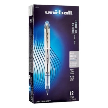 Image for Uni-Ball® Vision Blue/black Bold Point Liquid Ink Rollerball Pen, Pack Of 12 from HD Supply
