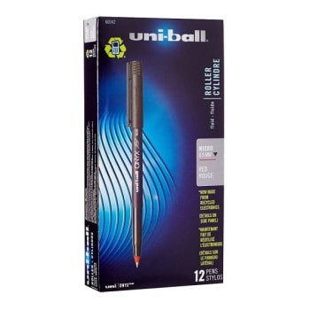 Image for Uni-Ball® Onyx 0.5 Mm Red Micro Point Rollerball Pen, Package Of 12 from HD Supply