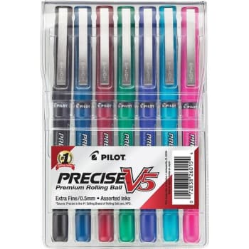 Image for Pilot Precise Assorted Colors Extra Fine Point V5 Ink Rollerball Pen, Pack Of 7 from HD Supply