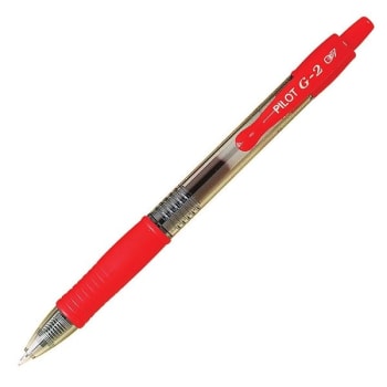 Image for Pilot G-2® 0.5 MM Red Extra Fine Point Retractable Gel Pen, Package Of 12 from HD Supply