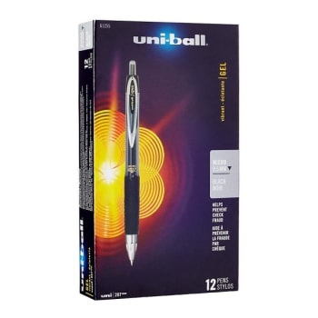 Image for Uni-Ball® Black Micro Point 207 Retractable Fraud Prevention Gel Pen, Pack Of 12 from HD Supply