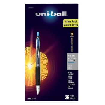 Image for Uni-Ball® Blue Medium Point 207 Retractable Fraud Prevention Gel Pen, Pack Of 36 from HD Supply