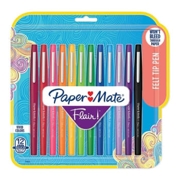 Image for Paper Mate® Flair 1.0 MM Assorted Colors Medium Porous-Point Pen Pack Of 12 from HD Supply