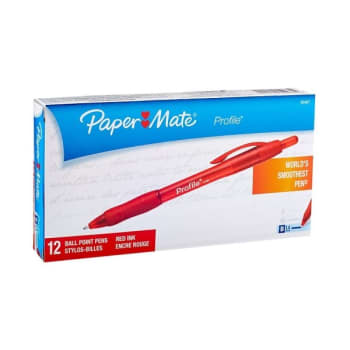 Image for Paper Mate® Profile® 1.4 MM Red Bold Retractable Ballpoint Pen Pack Of 12 from HD Supply