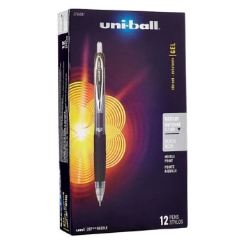Image for Uni-Ball® 207 Black Needle Point Retractable Fraud Prevention Gel Pen, (12-Pack) from HD Supply