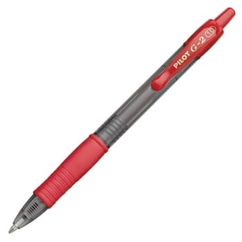 Pilot G-2® 1.0 MM Red Bold Point Retractable Gel Pen, Package Of 12