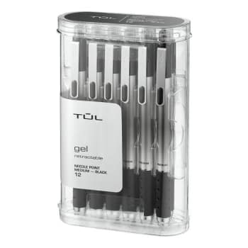 Image for TUL® 0.7 MM Black Needle Point Gl1 Retractable Gel Pen, Package Of 12 from HD Supply