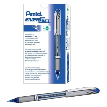 Image for Pentel® Energel® 0.7 MM Blue Medium Point NV Liquid Gel Pen, Package Of 12 from HD Supply