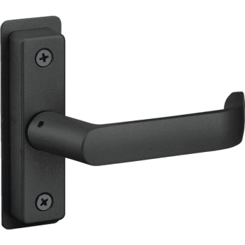 Image for Adams Rite Aluminum Euro Deadlatch Return End Lever Handle (Black) from HD Supply