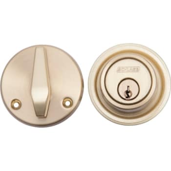 Image for Schlage B500 Keyed 6-Pin Cylinder Deadbolt (Satin Brass) from HD Supply