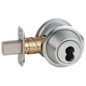 Image for Schlage Grade 2 One Way Deadbolt Fsic Less Core (Satin Chrome) from HD Supply