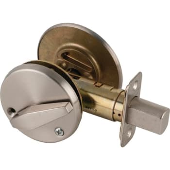 Image for Schlage B581 Thumbturn Door Bolt W/ Outside Blank Plate (Satin Nickel) from HD Supply