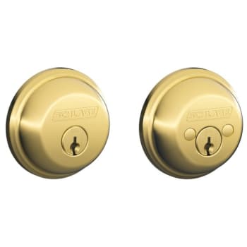 Image for Schlage B60 Double Cylinder Deadbolt (Bright Brass) from HD Supply