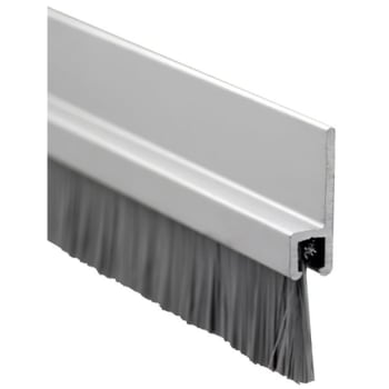 Image for Pemko Clear Aluminum Brush Seal Meeting Stile With Gray Brush Insert 4' from HD Supply