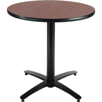 Kfi Seating 36 In Round Cafe Table W/ Mahogany Top
