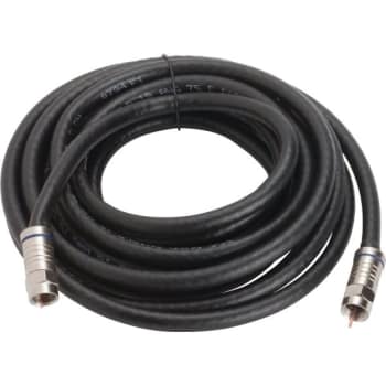 Image for BLACK POINT PRODUCTS 6 ft RG-6 Coaxial Cable Quad (Black) from HD Supply