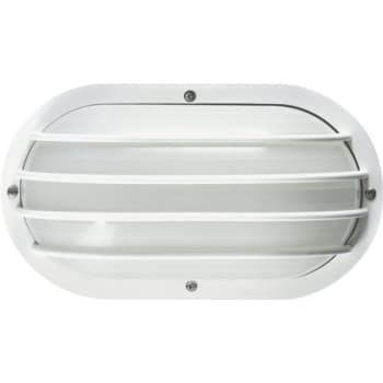 Image for 10.63 in 11 Watt LED Oval Wall Lantern (White) from HD Supply