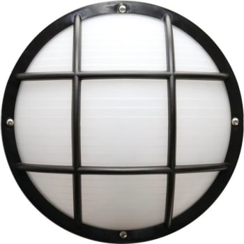 22 Watt LED Nautical Round Wall Fixture (Black)