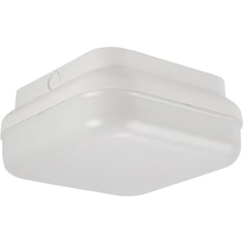 22 Watt LED Square Vapor-Tight Ceiling Fixture w/ White Lens (White)