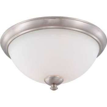 Image for Satco® 15.75 in. 3-Light Incandescent Flush Mount Light (Brushed Nickel) from HD Supply