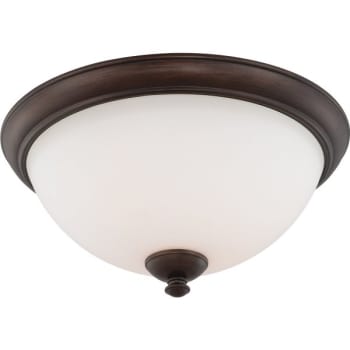 Image for Satco® 15.75 in. 3-Light Incandescent Flush Mount Light (Prairie Bronze) from HD Supply