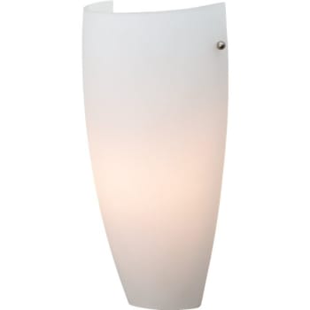 Access Lighting Wall Sconce, One Light, Brushed Steel, Opal Glass