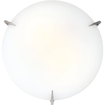 Image for Access Lighting Zenon 12 in 2-Light Round Fluorescent Flush-Mount Ceiling Light (Brushed Steel) from HD Supply
