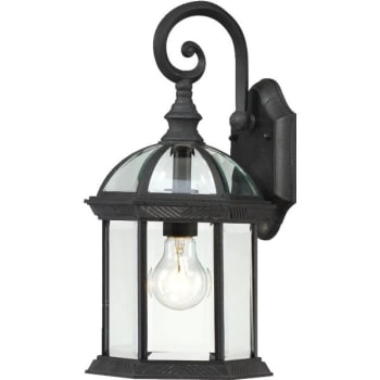 Image for Nuvo Lighting® Boxwood 8 x 15.75 in. 1-Light Outdoor Lantern (Textured Black) from HD Supply