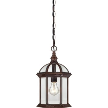 Image for NUVO Lighting® Boxwood 8 in. 1-Light Beveled Outdoor Pendant Fixture (Rustic Bronze) from HD Supply