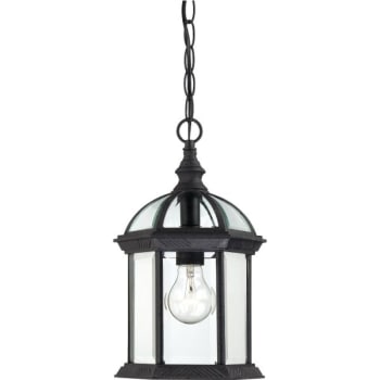 Image for NUVO Lighting® Boxwood 8 in. 1-Light Outdoor Pendant Fixture (Textured Black) from HD Supply