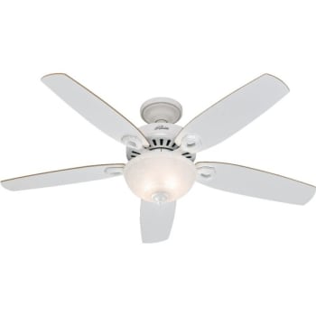 Image for Hunter® Builder 52 in. 5-Blade Ceiling Fan w/ Light (Snowflake Glass) from HD Supply