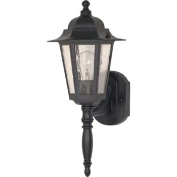Image for Nuvo Lighting® Cornerstone 7 x 18 in. 1-Light Outdoor Lantern (Textured Black) from HD Supply