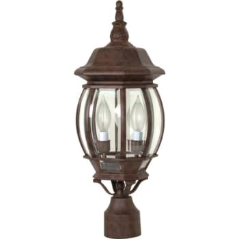 NUVO Lighting® Central PARk Outdoor Post Top Fixture, Old Bronze, BeveLED Glass