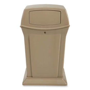 Image for Rubbermaid Commercial Ranger 45 Gallon Two-Door Trash Can (Beige) from HD Supply