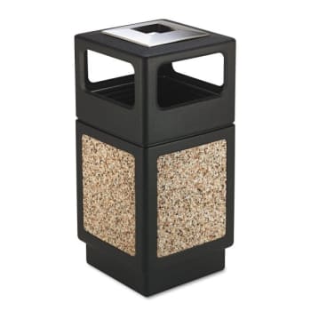 Image for Safco Canmeleon 38 Gallon Square Aggregate Ash/Trash Receptacle (Black) from HD Supply