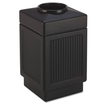 Image for Safco Canmeleon 38 Gallon Recessed Panel Top-Open Trash Receptacle (Black) from HD Supply