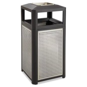 Image for Safco 38 Gallon Ashtray-Top Evos Series Steel Waste Container (Black) from HD Supply